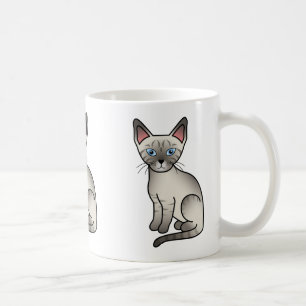Lynx Point Siamese Katze Niedlicher Cartoon Illust Kaffeetasse