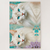 Lynx Point Siamese Portrait Art Puzzle (Vertikal)