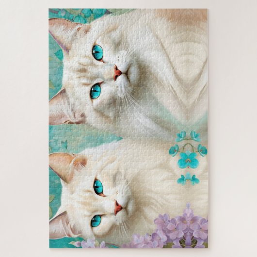 Lynx Point Siamese Portrait Art Puzzle (Vertikal)