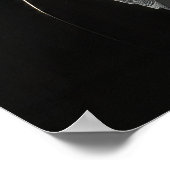 Lynx Portrait Animal Nature Dark Painting Poster (Ecke)