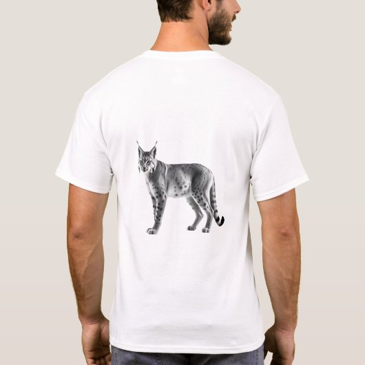 Lynx-Power auf weißem T - Shirt (Rückseite)