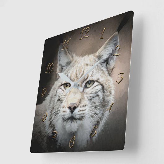 Lynx Quadratische Wanduhr (Winkel)