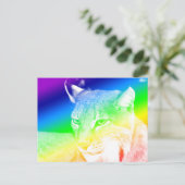 Lynx Rainbow Highlights Postkarte (Stehend Vorderseite)