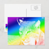 Lynx Rainbow Highlights Postkarte (Vorne/Hinten)