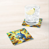 Lynx Rechteckiger Pappuntersetzer (Vor Ort)