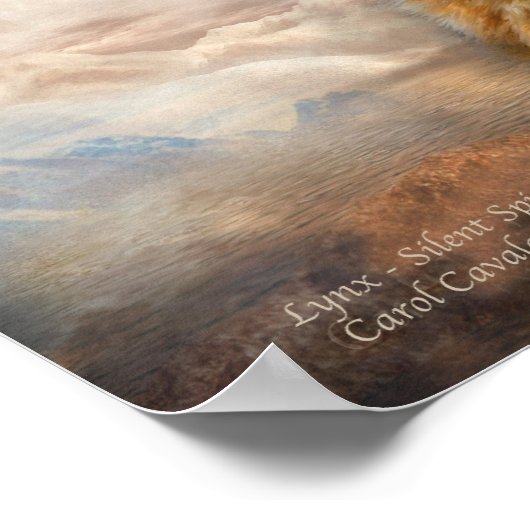 Lynx Silent Spirit Art Poster/Print Poster (Ecke)