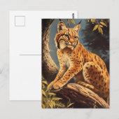 Lynx Vintag Postkarte (Vorne/Hinten)