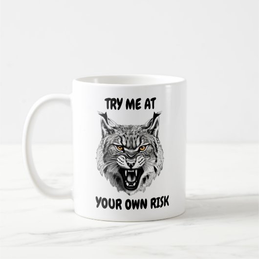 Lynx Warnung Kaffeetasse (Links)