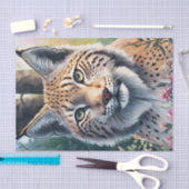 Lynx Watercolor Forest Art Seidenpapier (Handwerk)