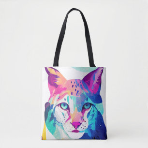 Lynx Wild Nature Animal Color Art Malerei Tasche
