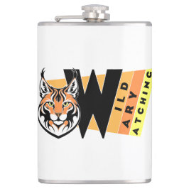 Lynx - Wild. Vorsicht. Beobachtung Flachmann