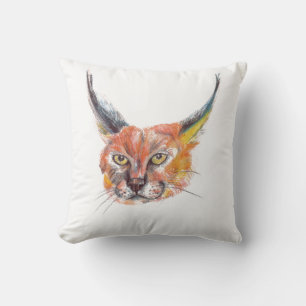 Lynxs Portrait Throw Cushion Kissen