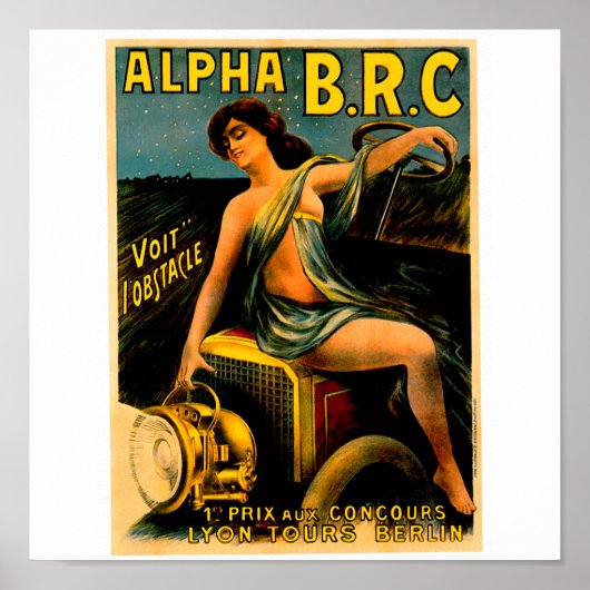 Lyon Berlin Auto Tours ~ Vintage Kfz-Werbung Poster (Vorne)