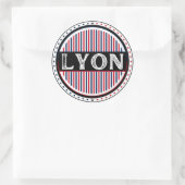 Lyon City Pride Emblem – French Identity Runder Aufkleber (Tasche)