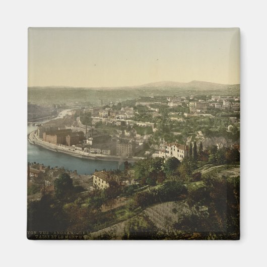 Lyon Cityview, Frankreich Magnet (Vorne)