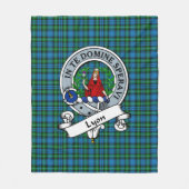 Lyon Clan Abzeichen Tartan Kariert Fleecedecke (Vorderseite)