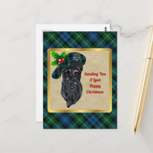 Lyon Clan Abzeichen & Tartan Weihnachts Postkarte