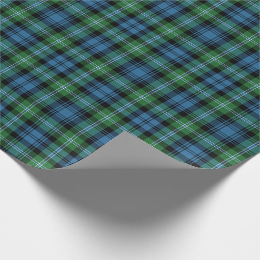 Lyon Clan Tartan Irish Kariert Pattern Geschenkpapier (Ecke)