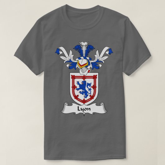 Lyon Coat of Arms Family Crest T-Shirt (Design vorne)