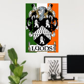 Lyon Coat of Arms Irish Flag Print Poster (Heimbüro)