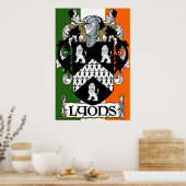 Lyon Coat of Arms Irish Flag Print Poster (Küche)