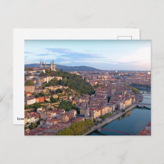 Lyon colline de Fourvière Postkarte (Vorne/Hinten)