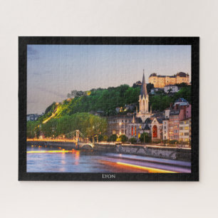 LYON - Coucher de soleil sur les quais de Saone Puzzle