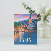 Lyon Foto Vintage Postkarte (Stehend Vorderseite)