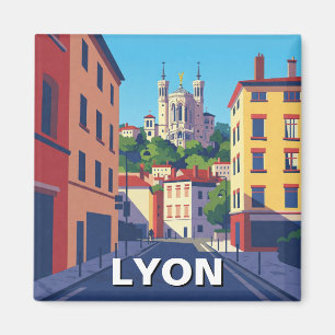 Lyon France Basilica Abstrakt Magnet