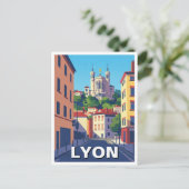 Lyon France Basilica Abstrakt Postkarte (Stehend Vorderseite)