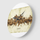 Lyon France Cityscape Große Wanduhr (Winkel)