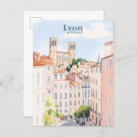 Lyon France Gouache Paint Illustration Travel