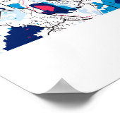 Lyon - France MilkTea City Map Poster (Ecke)