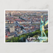 Lyon France mit Angel Postcard Postkarte (Vorderseite)