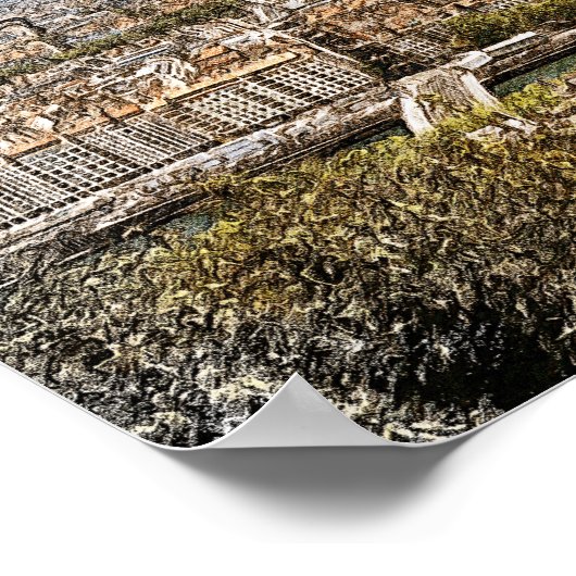 Lyon France Panorama View Poster (Ecke)