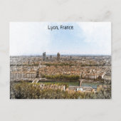 Lyon France Panorama View Postkarte (Vorderseite)