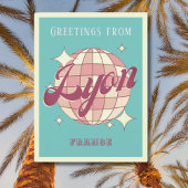 Lyon France Retro Vintages Party Postkarte