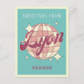 Lyon France Retro Vintages Party Postkarte (Vorderseite)