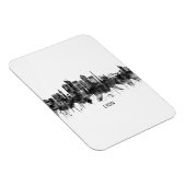 Lyon France Skyline BW Magnet (Rechte Seite)