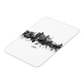 Lyon France Skyline BW Magnet (Linke Seite)