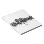 Lyon France Skyline BW Notizblock (angewinkelt)