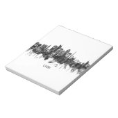 Lyon France Skyline BW Notizblock (Rotiert)