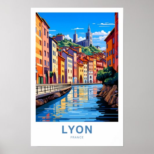 Lyon France Travel Print Poster (Vorne)