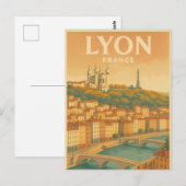 Lyon — France vintage travel Postkarte (Vorne/Hinten)