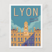 Lyon Frankreich Berühmter Reiseort Illustration Postkarte (Vorderseite)