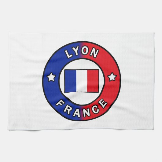 Lyon Frankreich Geschirrtuch (Horizontal)
