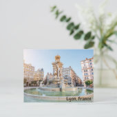 Lyon, Frankreich Jacobins Square Fountain Postkarte (Stehend Vorderseite)