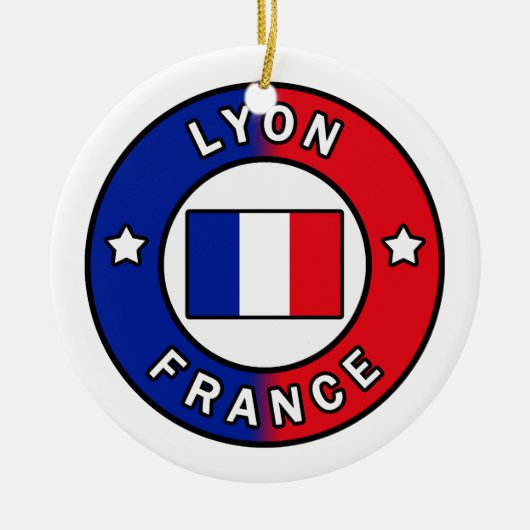 Lyon Frankreich Keramik Ornament (Vorne)