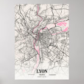 Lyon - Frankreich - Neapolitan City Map Poster (Vorne)
