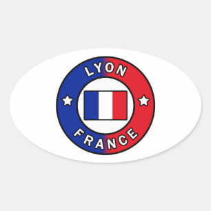 Lyon Frankreich Ovaler Aufkleber